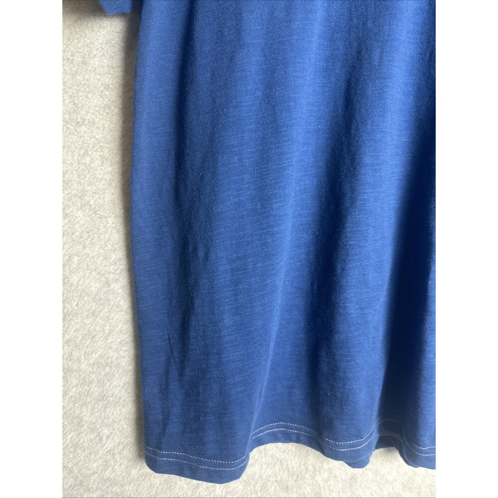 Vertical Sport Mens Blue Slub Knit Polo Shirt Double Chest Pockets Zipper XL - Picture 5 of 9